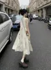 Vestidos casuales Mujeres Fashion Daily Style French All-Match Loose Chic Lovely Streetwear Temperamento simple Estudiantes de verano acogedoras