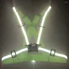 Motorfietskleding Universeel Hoogtepunt Verstelbaar reflecterend vest met Reflector Band Running Gear voor Night Walking Biking Veiligheidsriem