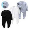 Endelar Bomulls baby romper sätter mjuk nyfödd pojke tjej jumpsuit 012m onesies vår höst spädbarn klädbyxor kryper
