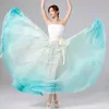 Stage Wear Big Swing Skirt Chiffon Dress Chinese Style Stage Performance Dress Gradient Color Flamenco Dance Skirt Lady Practice Dancewear d240425