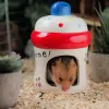 Cages Hamster House Small Animal Ceramic Hideout AntiChew Resting Places for Mini Pet Gerbils Chinchillas Mice Rat Ferrets Gift