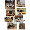 スクラッチャー木製猫スクラッチ猫スクラッチボードベッド5インチスクラッチパッドペットおもちゃ粉砕ネイルスクレーパーマットトレーニンググラインド爪