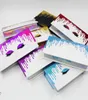 Pink Holographic Lash Packaging Eyelashes Box Halloween 25mm 3D Mink Eyelash med anpassade Box Rectangle Eyelash Box6854763