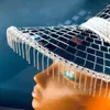 Visors Glitter Disco Decor Hats DJ Club Stage Stunning Mirror Glass Cap With Retractable Ball