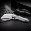 7350 Automatic Tactical Folding Knife 9Cr18Mov Black/White Stone Wash Blade 6061-T6 Handle EDC Pocket Knives With Retail Box