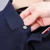 High End Luksusowa marka Mens Polo Shirt 2024 Summer Haft Haft krótkie rękawy 100 cotton Tshirt Slit Hem Korean Casual Menswear 240418