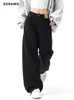 Women's Jeans Black Baggy Straight Jeans Women Korean Fashion Streetwear High Waist Wide Leg Denim Pants Female Loose Mopping Jean Trouser Y2K 240423