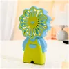 Fans Childrens Gift Cute Strap Pants Colored Charging Small Fan Outdoor Handheld Three Speed Control Cartoon Electric Drop Delivery To Otae3