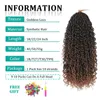 Goddess Locs Haakhaar krullende eindigen synthetische faux vlechten voor vrouwen ombre dreadlocks prelooped vlechten s 240410