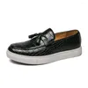 Swobodny buty moccasin leniwa oryginalne białe męskie buty Buty Spring Man Sports VIP Link