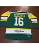 001 Prawdziwy zielony pełny haft 16 Humboldt Broncos Humboldt Strong Straschnitzki Hockey Jersey lub Custom Dowolne nazwisko lub numer Retro4621778