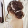 ウェディングヘアジュエリーウェディングヘアアクセサリークリスタルパールバインヘッドベルトブライダルオーナメントファッションジュエリーブライドヘッドドレスヘッドバンドアクセサリーD240425