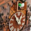 Relógios Cuco da sala do relógio Relógio de parede Handicraft Handicraft Vintage Cuco de madeira Casa da árvore Alarm SAATI Relógio para o quarto da escola