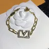 Bracelet de bracelet de la chaîne de strass dorés créatrice de bracelet de mode pour les femmes de luxe de luxe, bijoux gratuits.