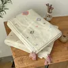 Filtar Swaddling 6-lagers organisk bomull Baby Filtvagn barnbarn barn sängkläder nyfödda barn tillbehör bohemiska filtar baby säng linne linne