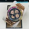 AP Movement Wristwatch Royal Oak Series 26614or Rainbow Plate Calendar Watch Mens Automatic Mechanical Watch Limited Watch