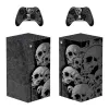 Autocollants Gray Skull Skin Sticker Decal Cover pour Xbox Series X Console et 2 Contrôleurs Xbox Series X Vinyle d'autocollant pour peau