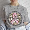 Magliette da donna donna abbigliamento combattere le magliette del nastro rosa per cancro al seno