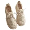 Casual Shoes Single Women's Spring And Summer Style Forest Retro Lace-up Lace Flat Handmade Comfortable Soft Sole Shoe