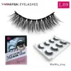 4 пары 3D Mink Hair Laven Eshiens Lose Crosscross Eye Lashes