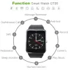 Horloges Smart Watches GT08 Clock Sync Notifier Prise en charge de la carte SIM TF Connectivité Bluetooth Connectivité Android Téléphone Camera Sports Smartwatch