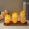 LED Flameless Kerzen mit fernbatteriebetriebenem leichten Licht für Festivalhochzeiten Home Party-Dekor-Ivory White 240417