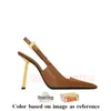 2024 Дизайнерские сандалии высокие каблуки роскоши женщины открытые пальцы на ногах Stiletto Singback Heel Классическое платье Paris Sandal Fashion Wedding Wedding Offics Platform с коробкой