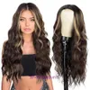 Perruques Femmes Human Hair Wig Womens Front Lace Wig Middle Sub Small Pick Dye Long Curly Chemical Fibre Headgear Wigs