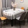 Bordduk Oval Pu Leather Shape TablecoM Monokromatisk vattentät oljeproof Home El Party Decoration Kök