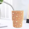 Tumblers 3oz Diamond Tumble Wine Cup Whisky Glass Rostfritt stål Vakuumisolering Mini Coffee With Straw Party Gift Girl H240425