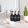 Bouteilles de salle de bain 500 ml de chantier de shampooing bouteilles de distributeur rechargeable de la police d'impression vide revitrophie du revitalisant de lavage corporel