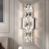Lámpara de pared Cristal de lujo moderno para sala de estar TV TV TV Backing Indoor Long Long Lighting Fixture Bedroomed