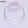 Earrings MGUB 15mm 20mm 30mm 40mm 50mm 60mm 70mm stainless steel simple Lightweight Comfortable Popular female earrings LH526