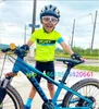 Racing fietsen hoogwaardige kinderen fietsende kleding zomer Kinder Jersey set fietspak kleding MTB kinderen fietsen 240416