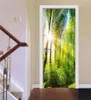 Sfondi PVC Wallpaper 3D Bellissima foresta verde Sunshine Murales Soggiorno El Door Adesivo moderno Autoadesivo impermeabile1059087