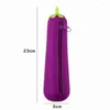 100pcs Zipper Eggplant Peas Bean Pod Corn Shaped Pencil Case Large Capacity Creative Silicone Pen Bag Student