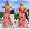 Chiffon Suspender Backless Dress, New Bikini Cover Up, Paired with Beach Vacation Style