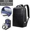 Backpack Bopai 2024 Männer 15,6 -Zoll -Laptop -Geschäft erweitern USB -Ladebeutelausflug im Freien Männliche Nass Trockenentrennung