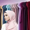 Lenços protetor solar super lenço de cabeça de meninas de meninas xale de xale enrolar o lenço de hijab de camisa simples