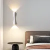 Lampada a parete moderna Minimalista Minimalista Black Camera da letto Manotte soggiorno Sospiro Sfondo Portico corridoio doppia testa