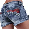 Dames shorts Modieuze elastische patch geborduurd gat dames denim jeans