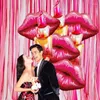 Decoração de festa 8pcs gigante de batom vermelho Balloon Lips Balls Bolas de maquiagem de casamento Girls Girls Day's Birthday Birthday Birthing Decor