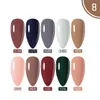 Clou Beaute 10pcs/lotマニキュア15mlハイブリッドワニスマニキュアセミパーマネント浸漬爪ジェルペインティングUV LEDジェルマニキュア240422