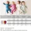 One-pièces bambou fibre bébé zipper foot saip bébé garçon fille vêtements nouveau-nés cache-né bébé