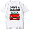 Mens T-Shirts Drive The Legend Twingo 90s Car T-Shirt Unisex Summer Men Short Slve Harajuku White Hip Hop Casual Boy Ts Fashion Man Tops T240425