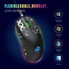 MICE 3 Modes Bluetooth Gaming Mouse Rechargeable 2.4g USB Wireless RVB Backlight Souris pour l'ordinateur portable de tablette iPad