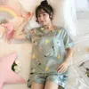 Ice Short Dames Mouwen Koreaanse versie Sexy Dunne Simulated Silk Summer Pyjamas Grote Huiskleding Set