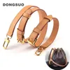 Bag band Vachetta äkta läderrem för designer märke axel crossbody messenger väska tillbehör väska delar 240415