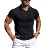 Polos masculins S-5XL!T-shirt Slim Slim Fit Slimable Salc