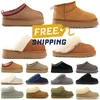 Tasman Slippers Chestnut Fur Slides Sheepskin Shearling Tazz NEW Mules Women Men Ultra Mini Platform Boot Slip-on Shoes Suede Upper Comfort UG Fall Winter Gity BOOTS